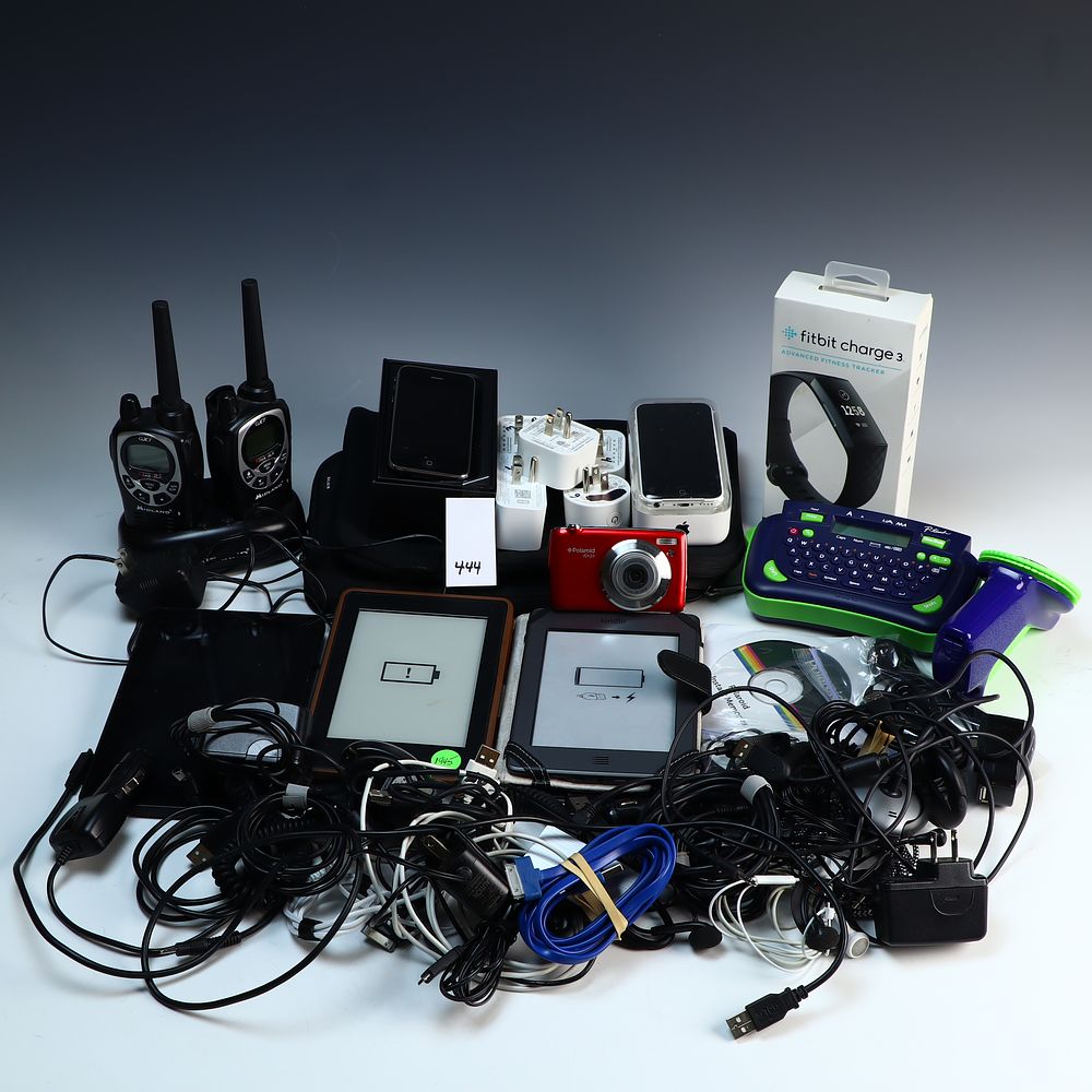 Lot 444: Lot of electronics, wires, and more