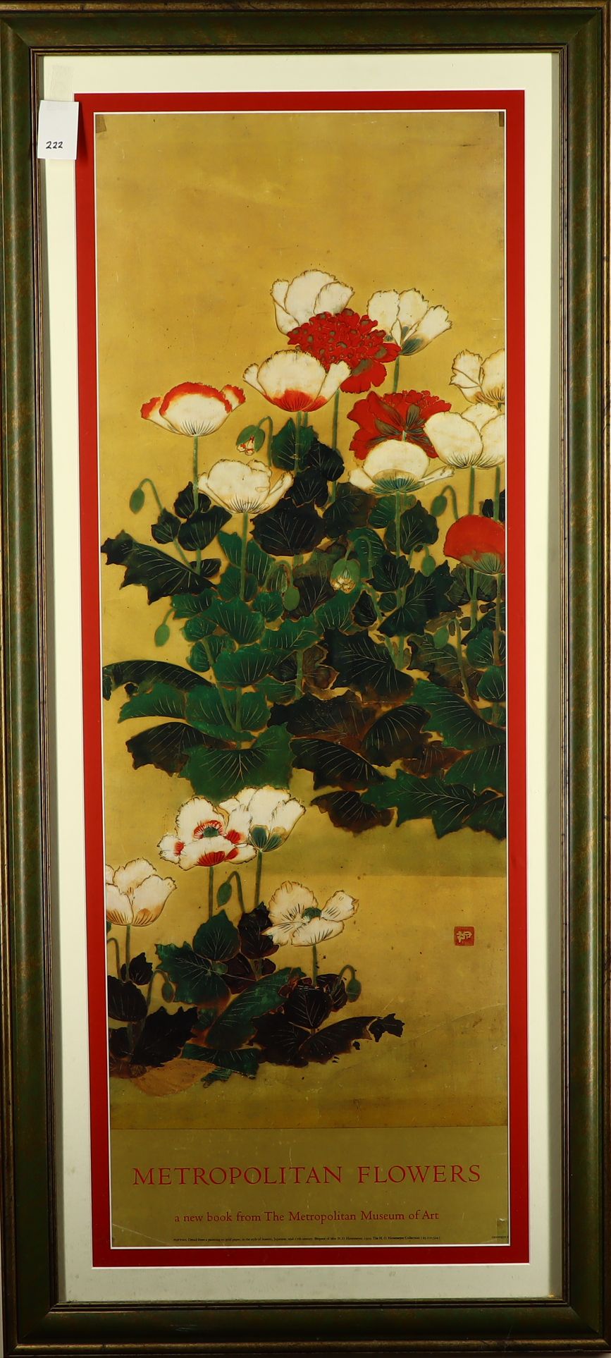 Lot 222: Large Metropolitan Flowers Oriental Print