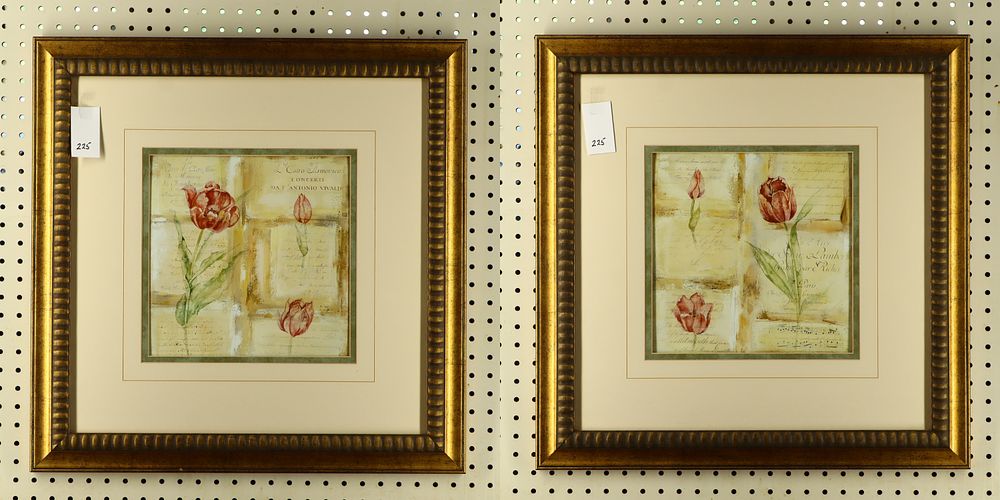 Lot 225: Two floral art prints
