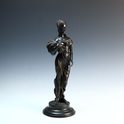 Vintage Bronze Sculpture of a Woman