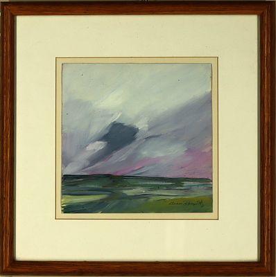 Original Abstract Landscape Painting by Dennis Haggerty. Signed Original Oil Acrylic Painting 