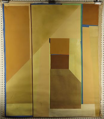 Original Painting Abstrct by Dennis Hagerty. Canvas unstretched at 50x43 inches