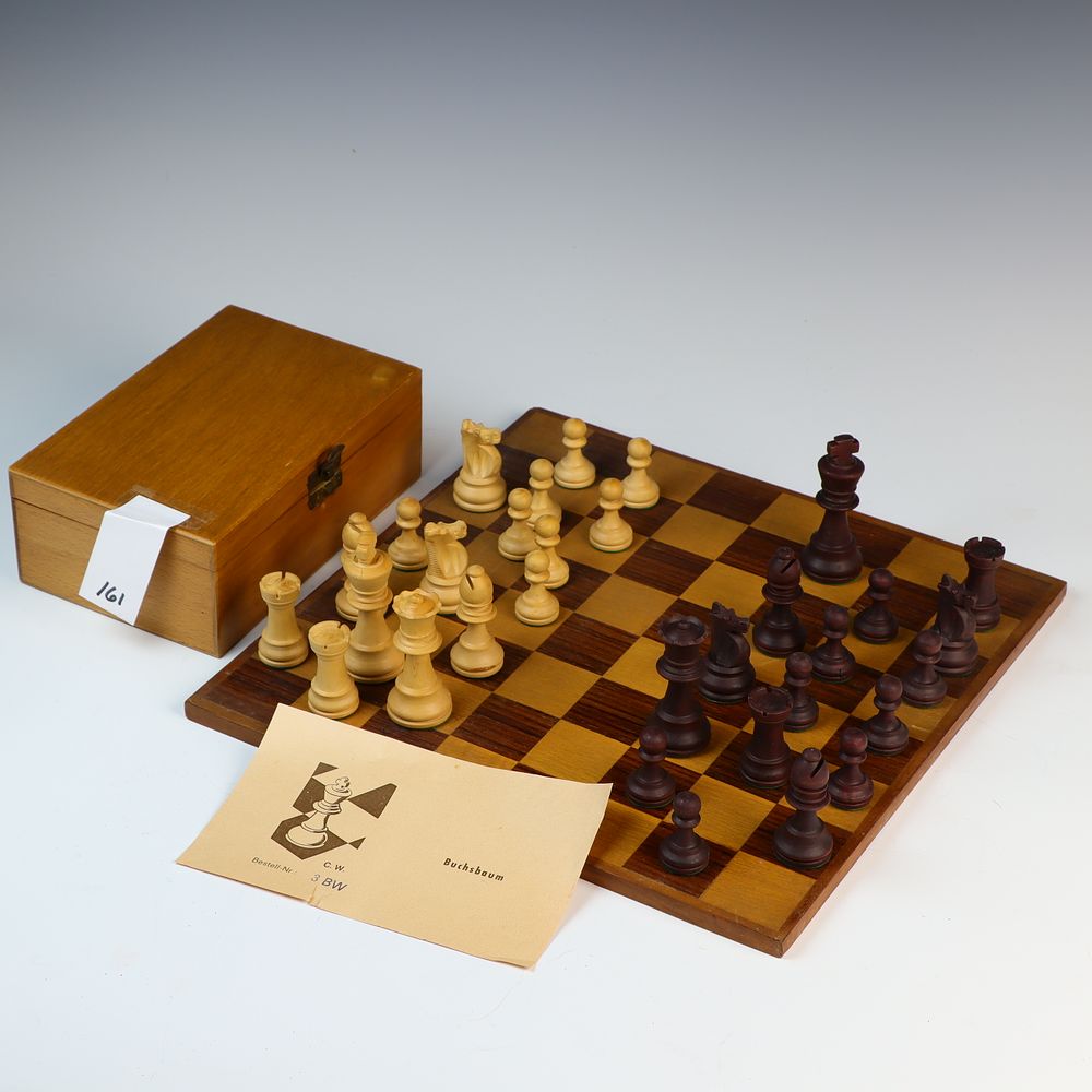 Lot 161: Full Wooden Chess Set