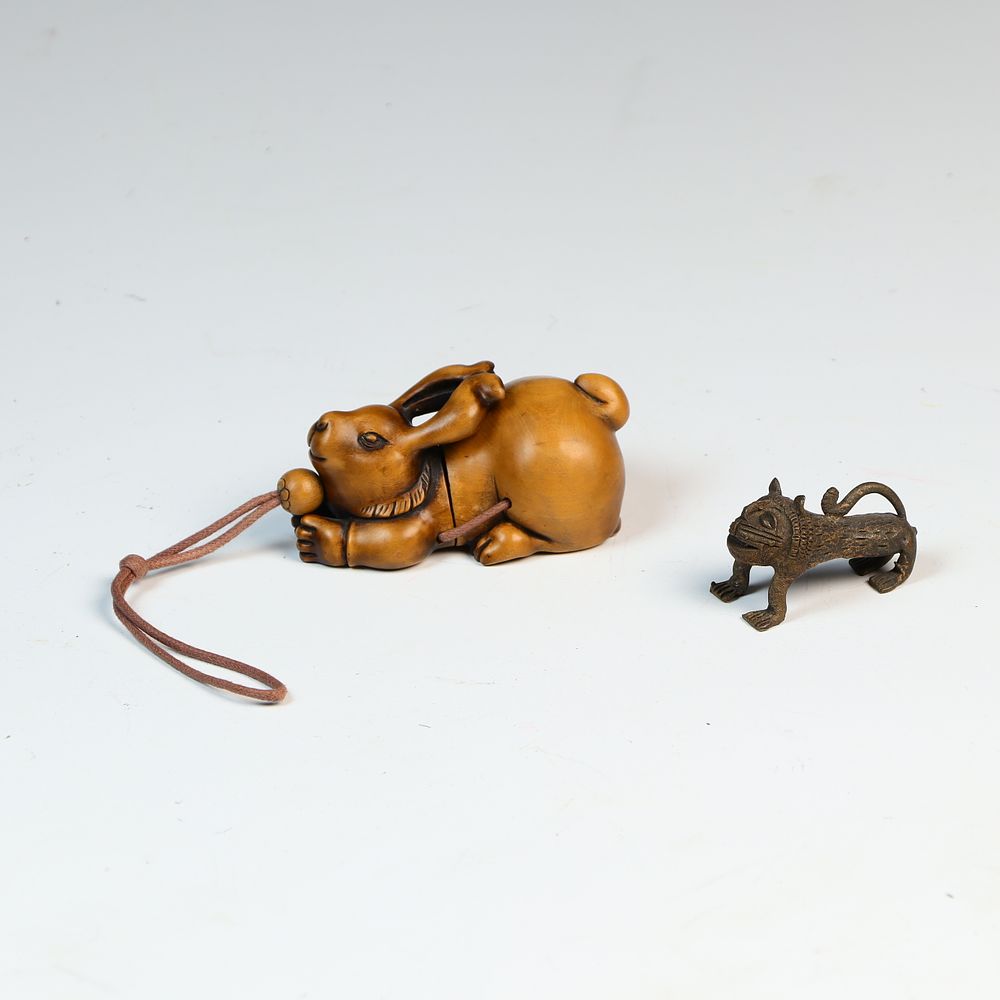 Lot 173: Two Vintage Japanese Sculptures