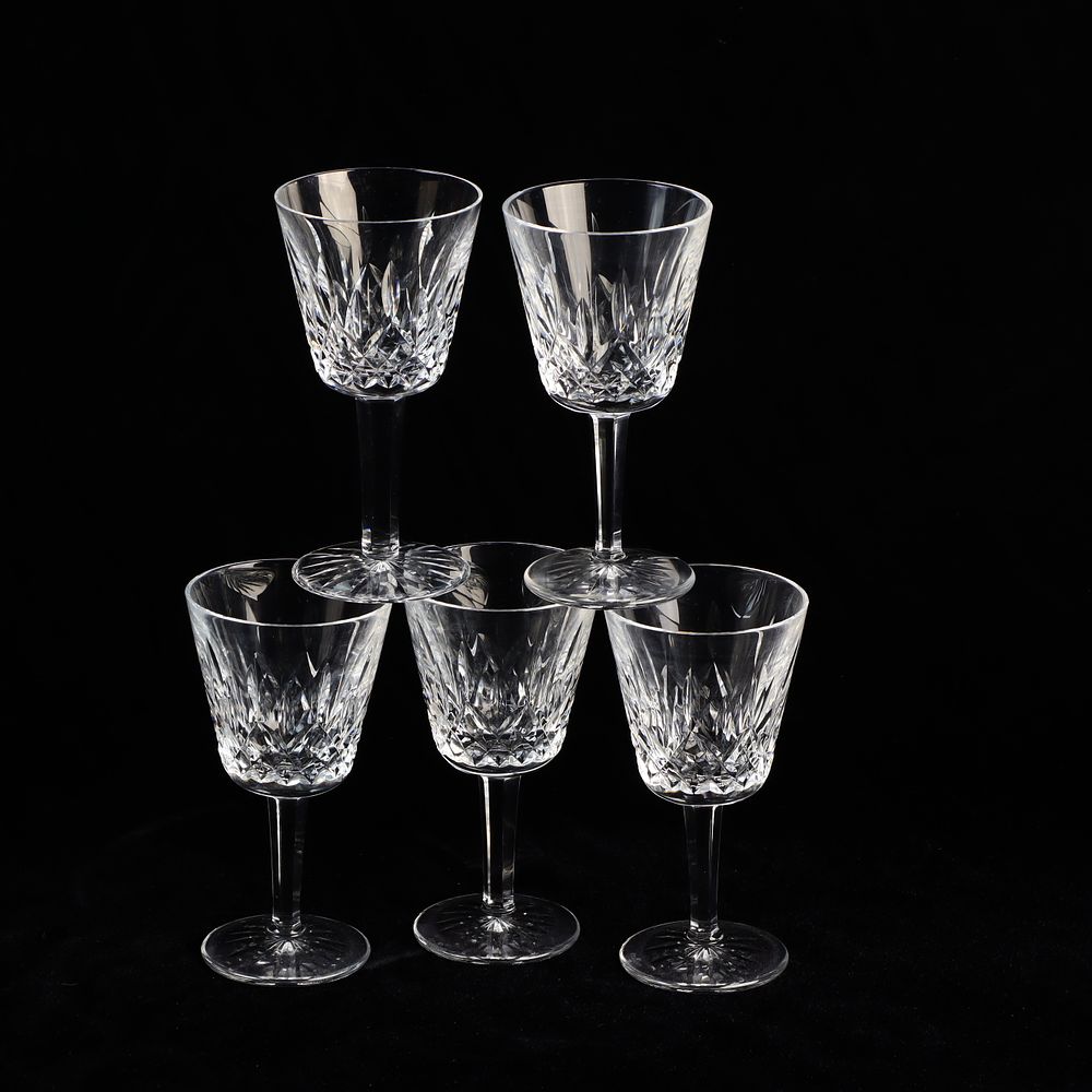 Lot 223: Waterford Crystal Lismore Wine Goblets
