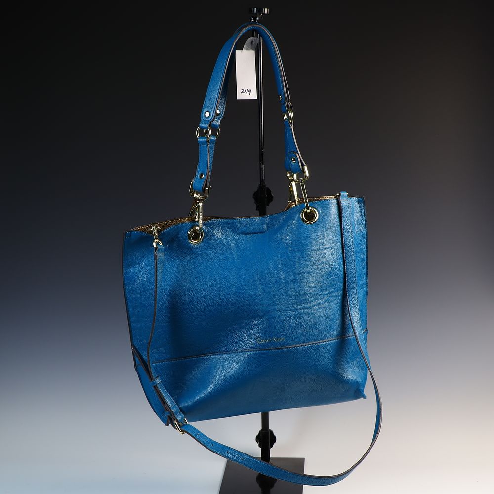 Lot 249: Calvin Klein Teal Purse