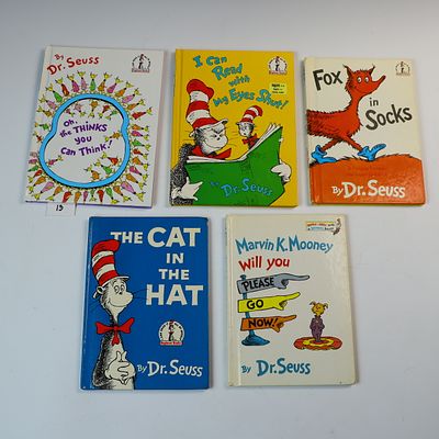 Lot of Five Dr Seuss Books. I Can Read Wit My Eyes Shut 1978, Marvin K. Mooney Will You Please 