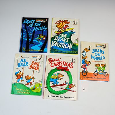 Lot of Five Berenstine Bears Children’s Books. Includes 5 books various titles as shown