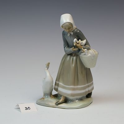 Vintage Lladro Spain Figure. Puppy Love Made in Spain 10x6 inches