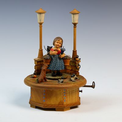 Vintage Anri Musical Box Thorens Movement. Anri made in Italy, Thorens musical movement made in 