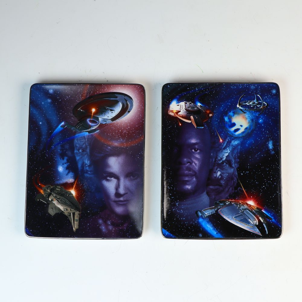 Lot 173: Two Star Trek The Next Generation Rectangular Porcelain Plates