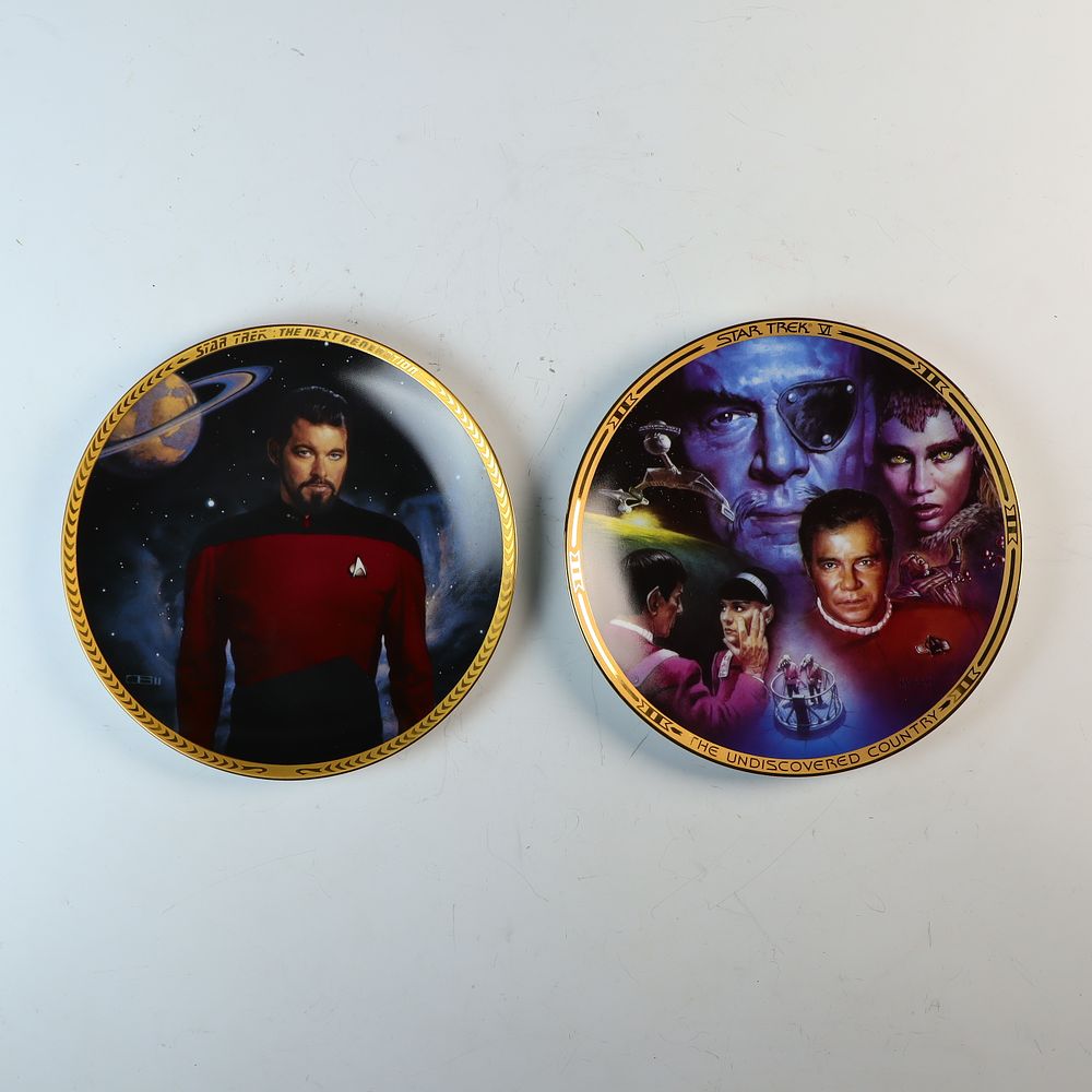 Lot 195: Two Porcelain Collector Star Trek Plates