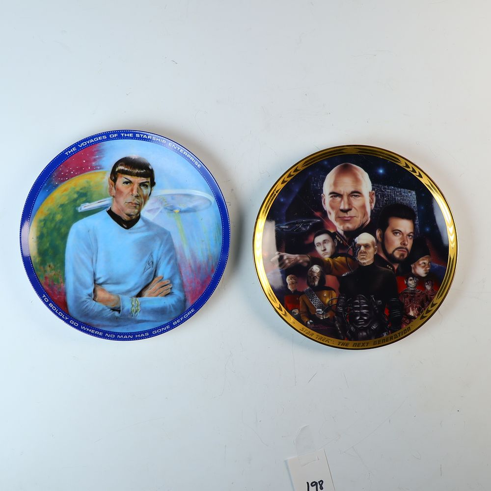Lot 198: Two Porcelain Collector Star Trek Plates