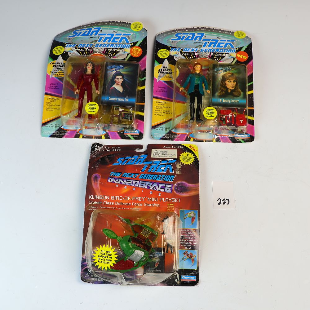 Lot 223: Three Star Trek Figures from the 1990s Unopened