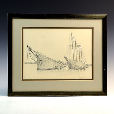 Signed and numbered etched print by Hanks 17X14 inches