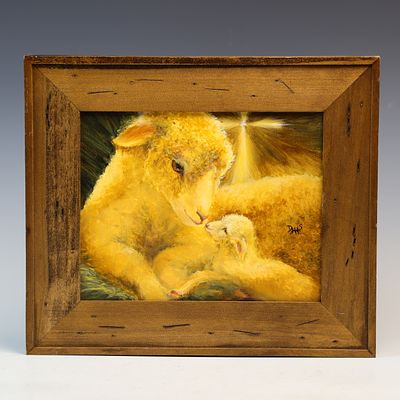 Original painting on board by DHS 12X14 inches