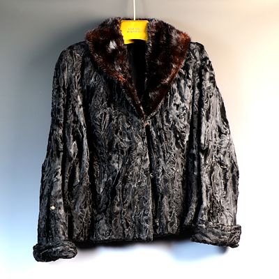 Vintage shaved mink coat, has significant wear, shoulder 17, length 23 inches