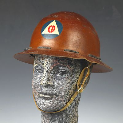 Antique military fiberglass helmet 12X10 inches