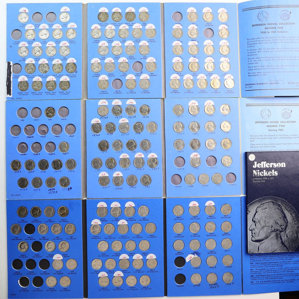 Lot 329: Lot of 168 Jefferson Nickels in Coin Folders