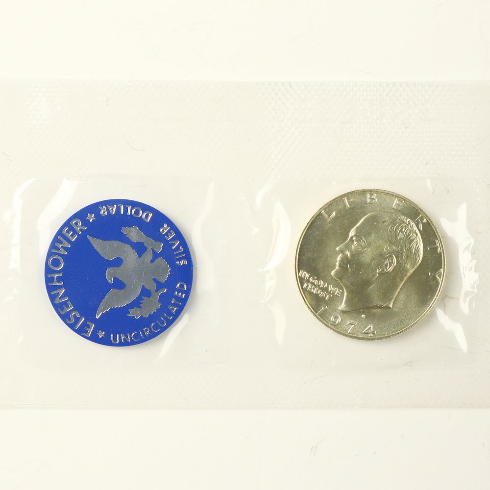 Lot 173: 1974 silver Eisenhower dollar 40% silver