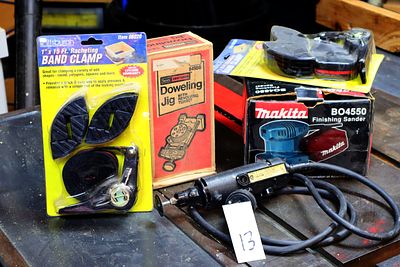 Craftsman Doweling Jig Dremel Tool Makita Sander and 2 strap clamps newPick up of this lot is