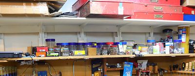 Shelf of Various Hardware all items on shelf and shownPick up of this lot is from a Private