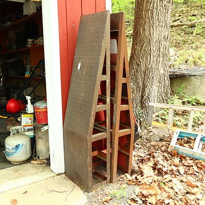 Heavy Duty Truck metal ramps. Heavy Duty Custom made metal ramps 6ftX18”LX12T will hold a