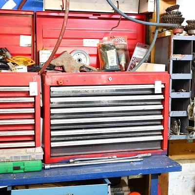 Homak tool chest 26X18X13.5 inchesPick up of this lot is from a Private Residence in Landis