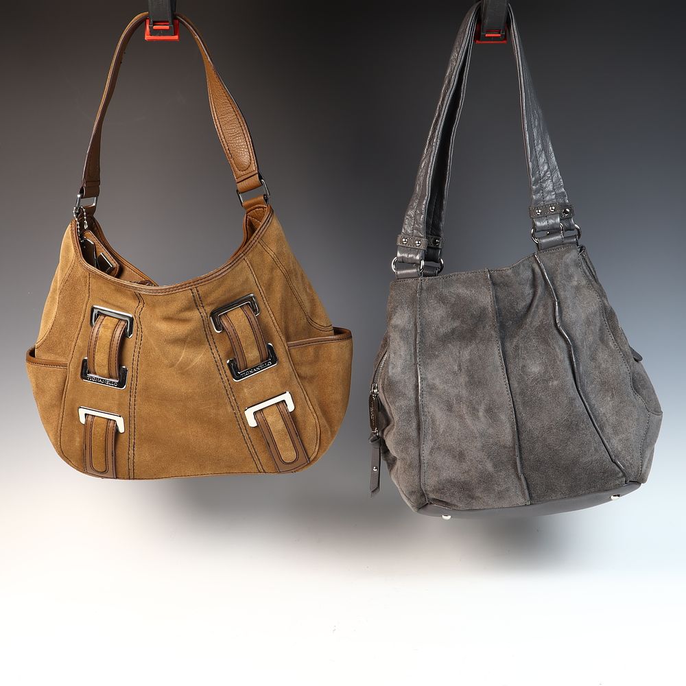 Lot 161: Two Tignanello Suede and Leather Shoulder Bags