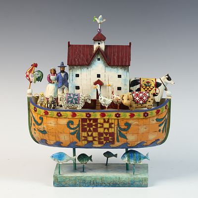 Jim Shore Heartwood Creek Noahs Ark Figurine And Noah Did All That The Lord Commanded Him. This 