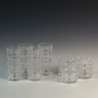 A Set of Seven Marquis by Waterford Crystal Highball and Double Old Fashioned Glasses. This set 