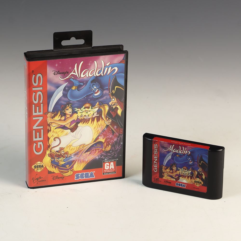 Lot 179: Disney's Aladdin Sega Genesis Video Game with Original Clamshell Case