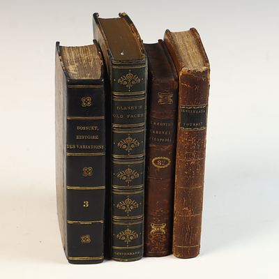A Collection of Four Antique Leather-Bound Volumes, 1803-1859. A collection of four antique 
