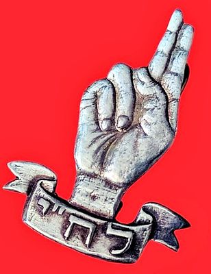 Early Pin Lehi (Israel Freedom Fighters) pin.
Dimensions: 2.5X1.9 cm. 1941 - 1948. An
