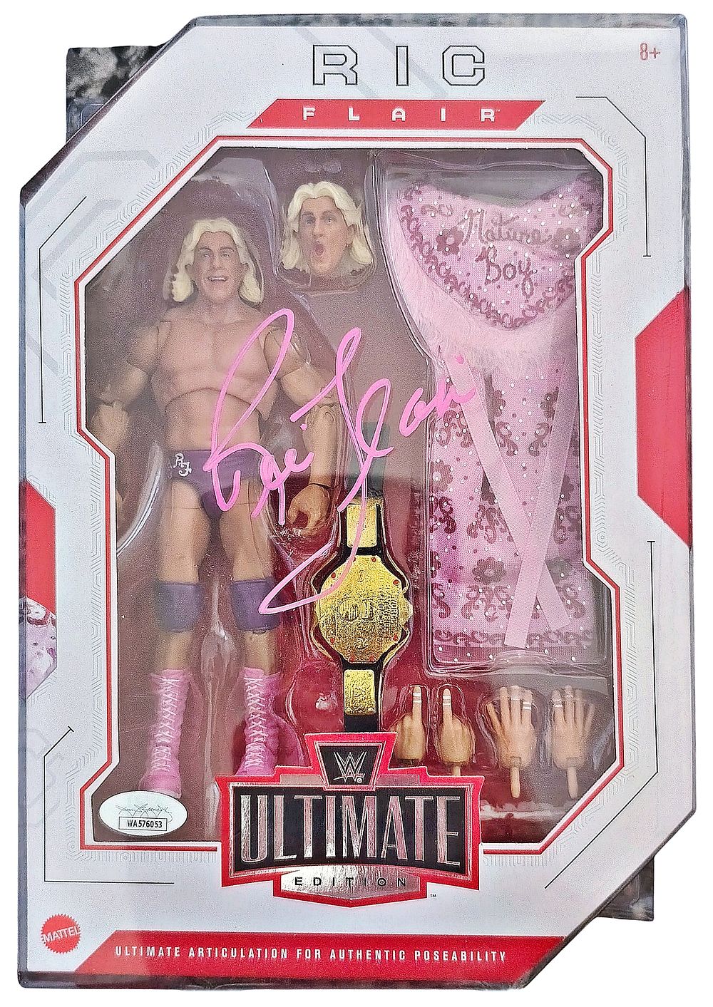 ריק פלייר - דמות פעולה, החתומה בכתב ידו של המתאבק הנחשב בעיני רבים כגדול ביותר בכל הזמנים! ידוע 