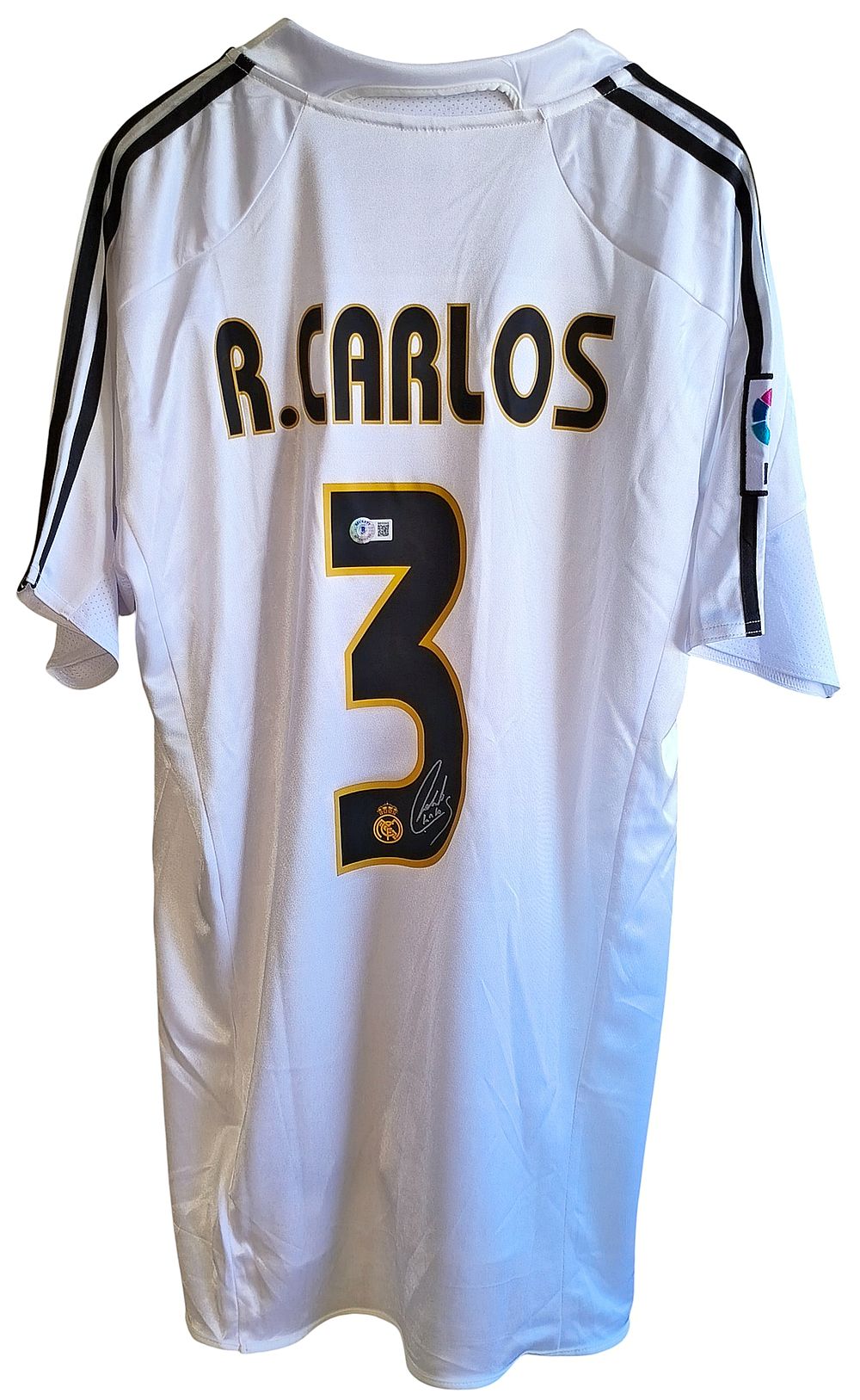 רוברטו קרלוס - חולצה מקורית של חברת אדידס, חולצה זו חתומה ע"י כדורגלן העבר הברזילאי! בכתב ידו! 