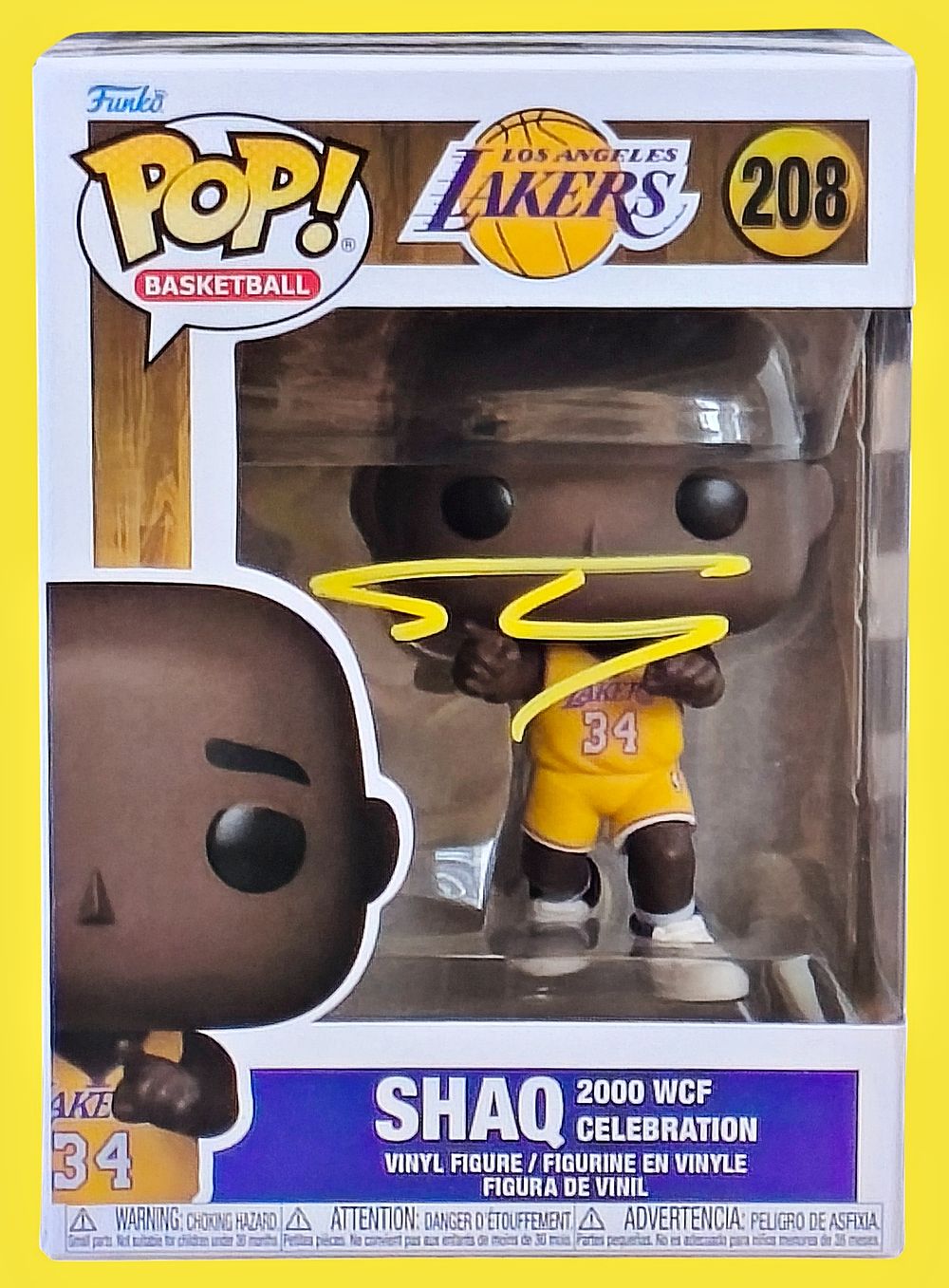 שאקיל (שאק) אוניל - בובת Funko Pop מקורית, חתומה ע"י הכדורסלן האגדי הנחשב לאחד מגדולי השחקנים 