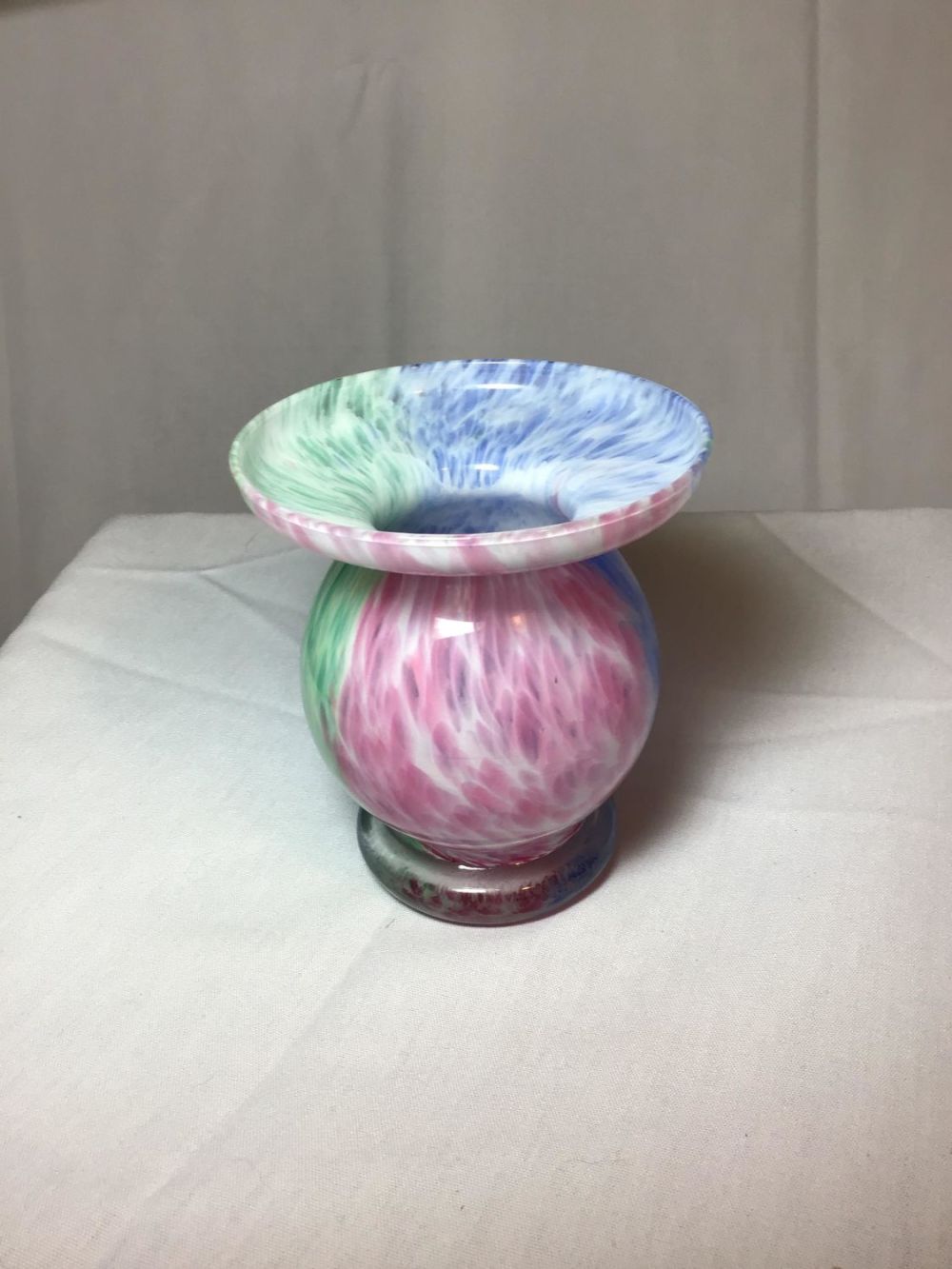 Lot 158: Tri color Art Glass Vase