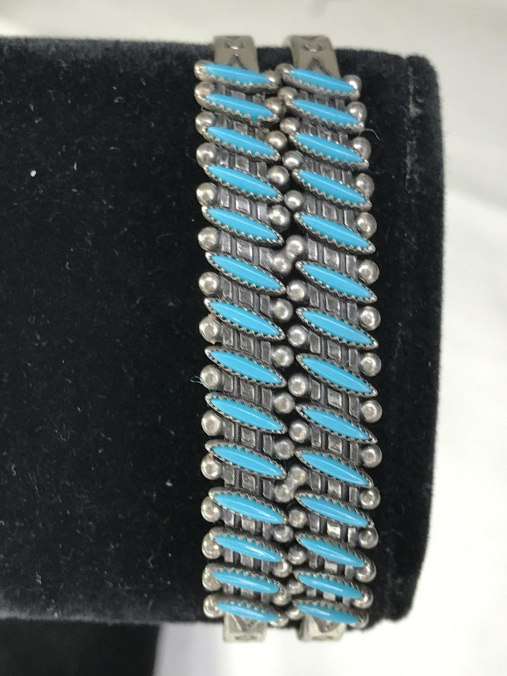 Lot 166: Sterling Mexican Bracelet dual Bands .