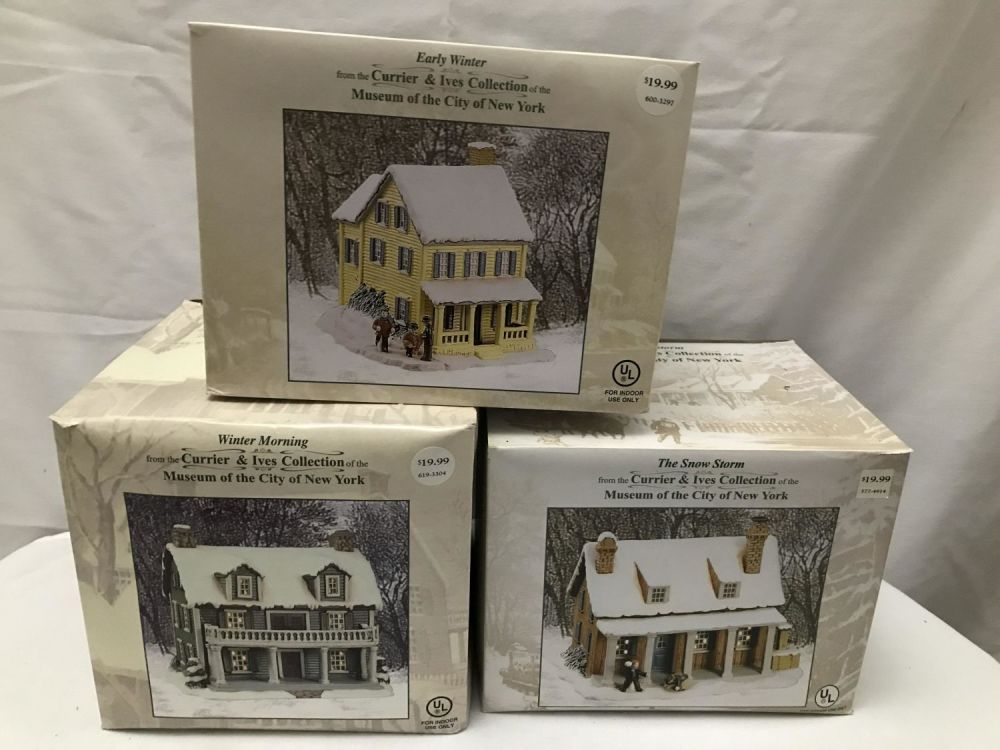 Lot 152: Currier & Ives Collection 3 Pieces Early Winter, The