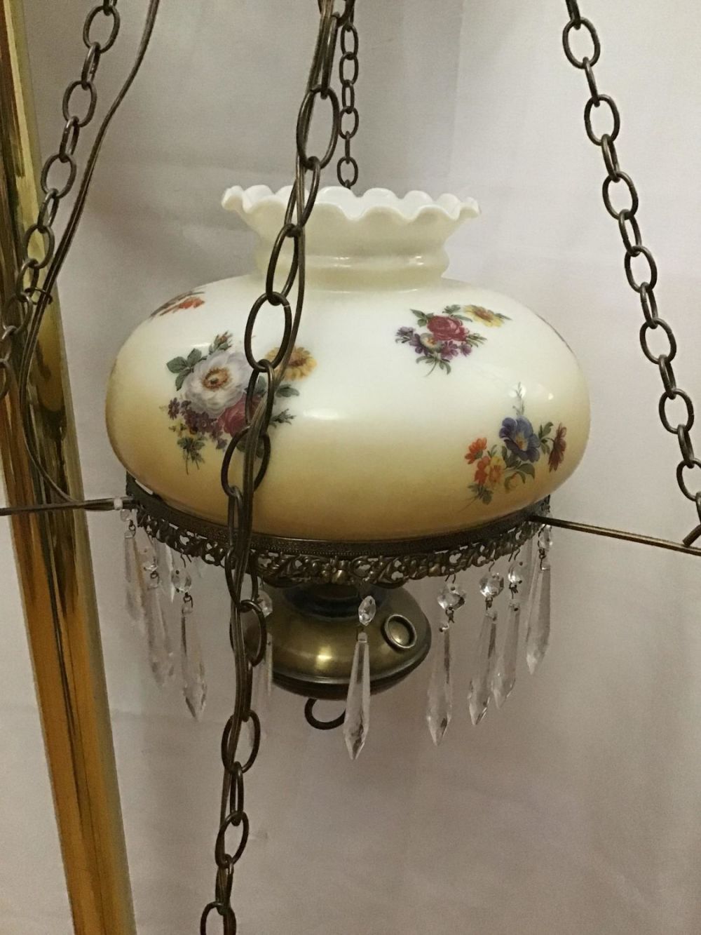 Lot 214: Chandelier Floral Shade .