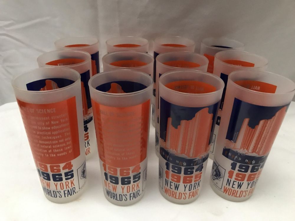 Lot 246: 1964-65 New York World Fair Tumblers (12) Beautiful