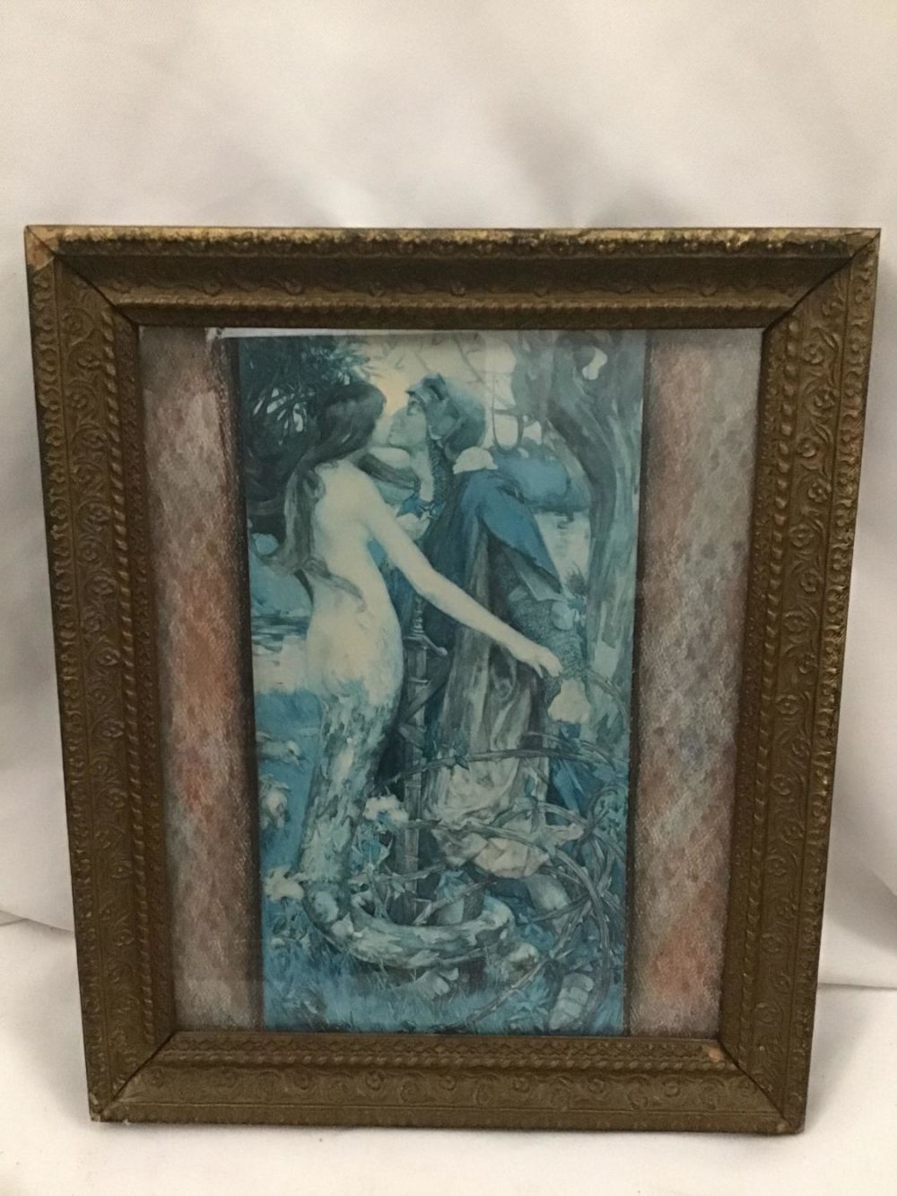 Lot 184: Serpentine Seductress Framed Lithograph Frame measures