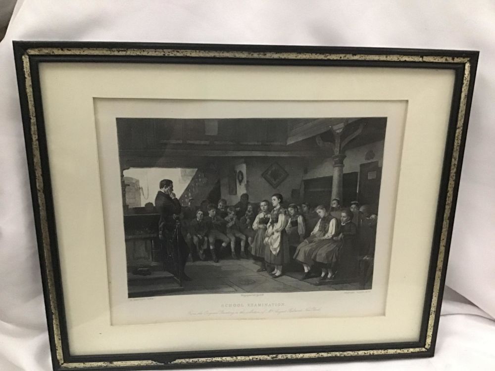 Lot 202: School Examination by Vautier Lithograph From the