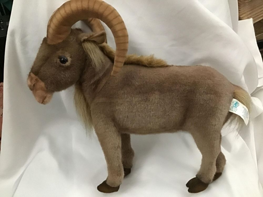 Lot 228: Thomas Boland Stuffed Goat Measures 15 inches by 16