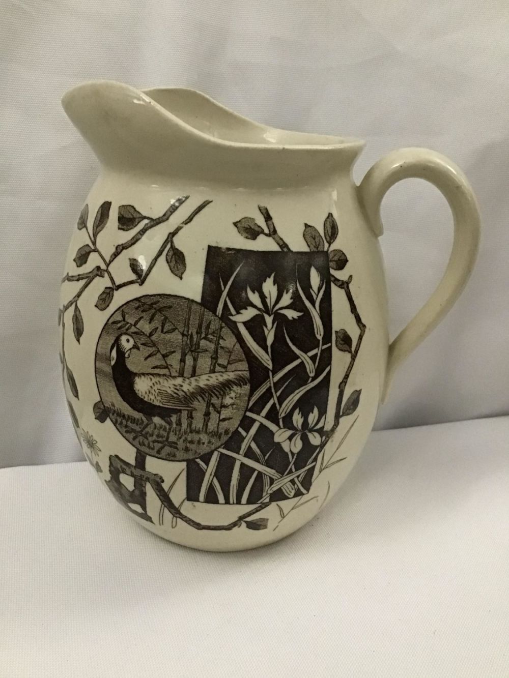 Lot 262: Staffordshire Pitcher with Stamp Measures 6 inches tall