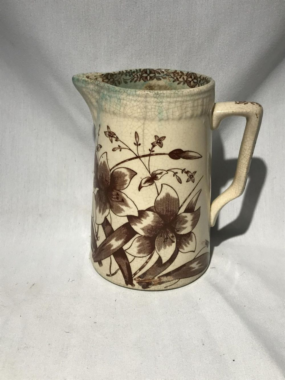 Lot 162: Staffordshire Pitcher no 79622 Measures 6.5 inches tall