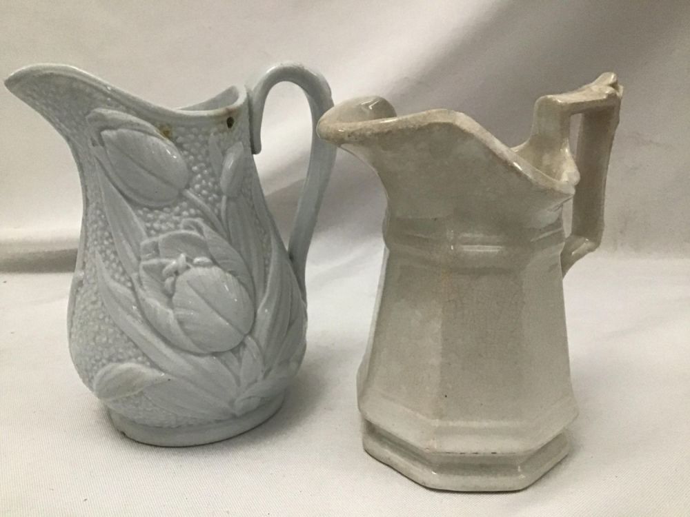Lot 190: Creamware Pitchers 1 ironstone