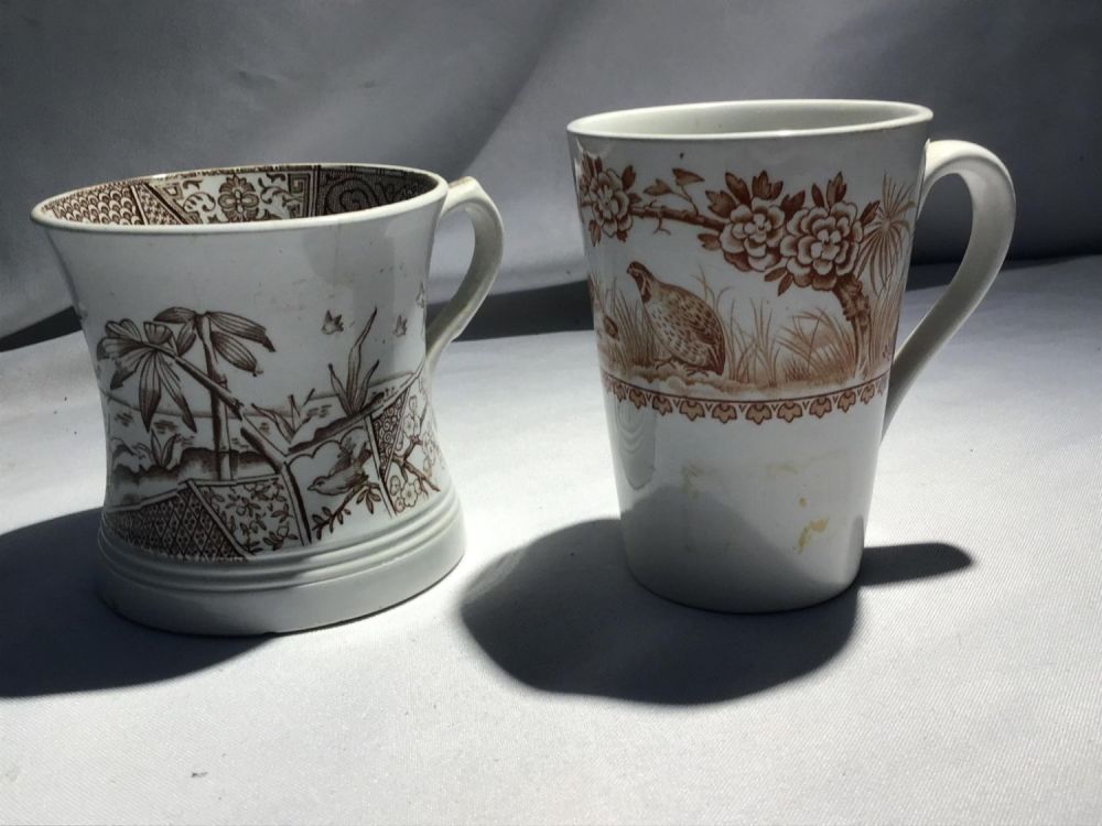 Lot 196: Staffordshire Transfer-ware Cup Approximately 4inches