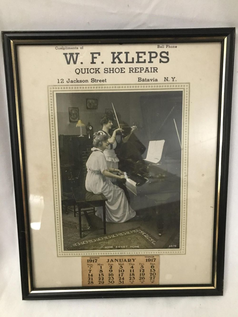 Lot 211: WF Kleps Quick Shoe Repair Lithograph with 1917